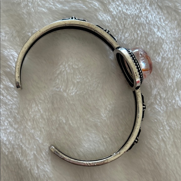 Fire Quartz Silver Bangle Cuff Bracelet* - Picture 3 of 7